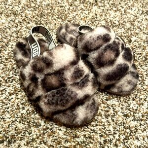 UGG - kids leopard inside/outside slippers/shoes. Size 11.